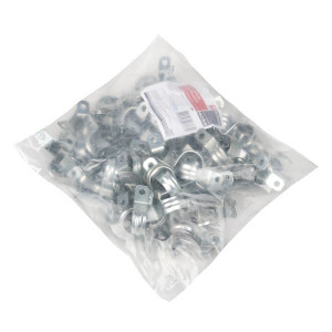 Скоба металлическая двухлапковая d25-26 мм (100 шт) PROxima sm-2-25-26