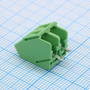 GT103-5.08-02P-14-00, шаг: 5.08мм, пров: 2.50мм.кв, 300V, 20A, 2 конт., винт гориз., h=10.00мм