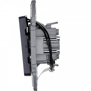 Переключатель 1-кл. Inspiria 10А IP20 250В 10AX с подсветкой / индикацией механизм антрацит Leg 673663