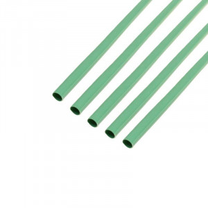 Трубка термоусадочная ТУТ нг 5,0/2,5 зеленая, термоусаживаемая трубка в метровой нарезке, не поддерживает горение