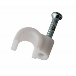 Крепеж кабеля круглый 5 мм, белый (упак. 50 шт) 07-4005