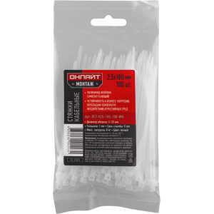 Хомут 90 293 OCT-025-100-100-WH (уп.100шт) 90293