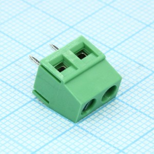 DG127-5.0-02P-14-00A(H), Винтовой клеммный блок c рельефной обоймой, 2 контакта. Серия DG127-5.0