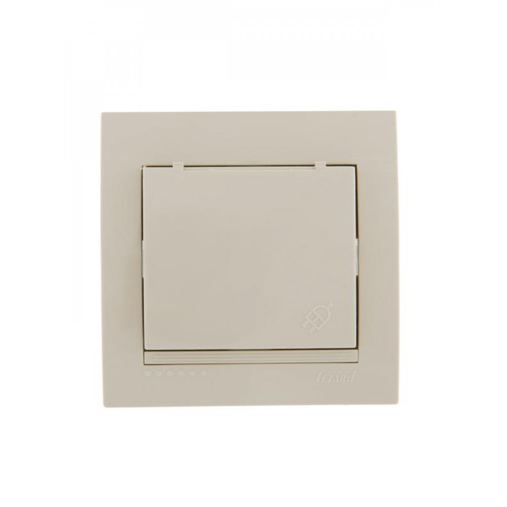 Изображение товара DERIY Розетка сз с крышкой ПБТ крем 702-0303-123, силовая, скрытый монтаж