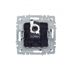 Розетка компьютерная СП RJ45 кат.5E BRITE РК10-БрЧ черн. BR-K10-1-K02