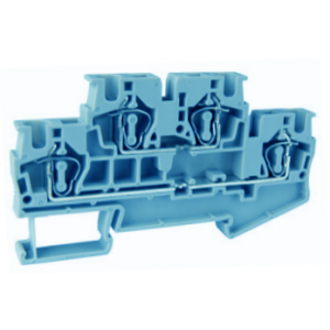 Этажная клемма UJ5-4/2-2(BU), Этажная клемма, 2 этажа, тип фиксации провода: пружинный, номинальное сечение: 4 мм кв., 32A, 500V, ширина: 6,2 мм, цвет: синий, тип монтажа: DIN35