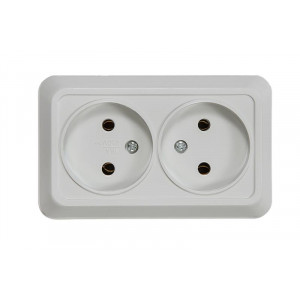 Розетка 2-м ОП Bolleto 7102 16А IP20 бел. ASD / 4680005959822