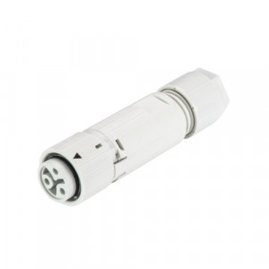 Розеточный разъем на кабель RST16I3 S B1 ZT4 GL, Розеточный разъем на кабель диаметром 5-9,5 мм, 3 полюса, тип фиксации провода: винтовой, номинальные характеристики: 250V, 16A, цвет корпуса: белый, цвет контактной вставки: белый, серия RST MINI