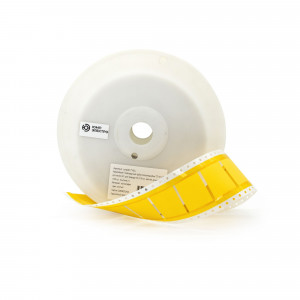ump017YEL, Термоусадочная трубка плоская вырубная ТТУ-НГ-LSZH для печати 3/1 для провода 9.3-21.6 мм, желтая, длина 50.8 мм (57мм), 1000 шт. в рулоне (1)