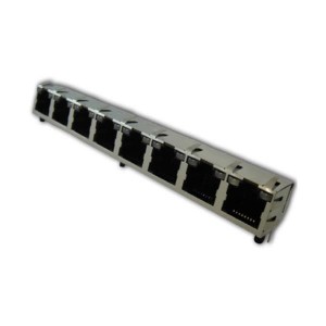 RJHSEG38608, Модульные соединители / соединители Ethernet RJ45 Shielded LEDs 8 Port