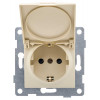 Розетка 1-м СП Ugra 16А 250В с заземл. защ. шторки с крышкой механизм беж. С11Р91-003