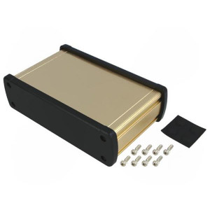 ALUG706GD080, Алюминиевый золотой корпус с черными торцевыми панелями