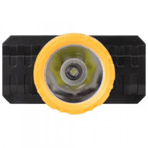 Фонарь светодиодный аккумуляторный налобный GA-802 3Вт 2режима Li-Ion 1500мАч IP40 желт.-черн. Б0055349