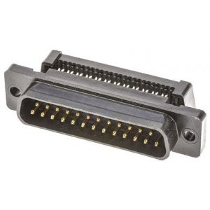1658615-2, Разъем D-Sub штыревой прижимной на кабель 25 контактов