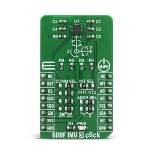 MIKROE-4086, Инструменты разработки многофункционального датчика 6DOF IMU 3 Click