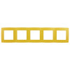 12-5005-21 Рамка на 5 постов, 2, жёлтый (10/100/1600) Б0019418