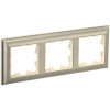 BRITE Рамка 3-мест. РУ-3-Бр беж./шамп. BR-M32-12-3-K10