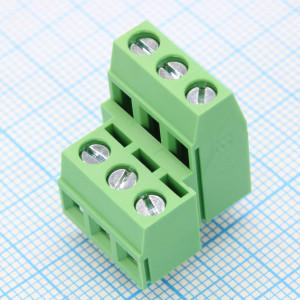 GT127A-5.0-06P-14-00, Винтовой клеммный блок c рельефной обоймой, 6 контактов. Серия GT127A-5.0