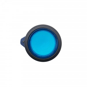 Головка кнопки плоская прозрачная без фиксации,  синяя M22P-FMLBP