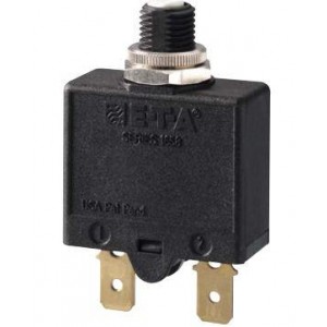 1658-G41-02-P10-10A, Автоматические выключатели Single pole thermal reset circuit breaker in a miniature design intended for threadneck or snap-in mounting, dimensions: 32.0 x 27.0 x 13.6 mm.