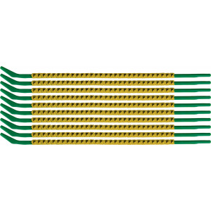 brd333175, SCNG-09-P клипсы жёлтые, 300шт/упак, для провода 2,5-3,0мм диаметра, легенда P