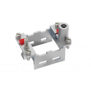 Розеточный держатель вставок H06B-02-F-1, Розеточная рамка, для модулей, 2 слота, типоразмер H24B, цинк