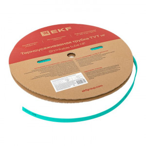 Термоусаживаемая трубка ТУТ нг 8/4 зелёная рулон PROxima tut-8-j