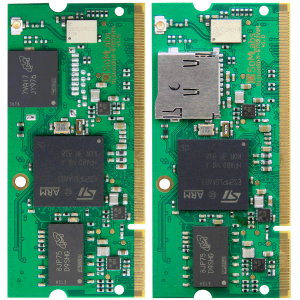 SLS18MP157A_650C_512R_04GE_1WB_C, SOM моудль на STM32MP1. 512мб RAM, 4гб eMMC. Wifi, Bluetooth. Commercial