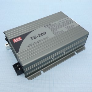 TS-200-224B, DC-AC, 200Вт, Рпик=400Вт, Uвх=21…30В DC, Uвых=220В АС, КГИ<3%, изоляция 3000В AC, в кожухе 205х158х59мм, вес 1.63кг, -10…+60°С