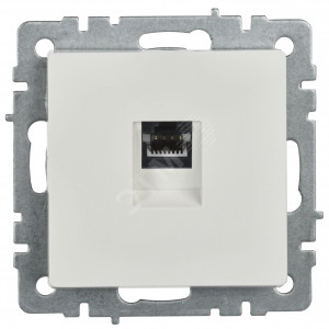 Розетка компьютерная СП RJ45 кат.5E BRITE РК10-БрБ бел. BR-K10-1-K01