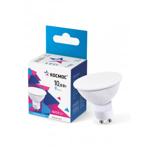 Лампа светодиодная 10.5Вт 4500К GU10 220В КОСМОС LkecLED10.5wGU10C345 LkecLED10.5wGU10C45
