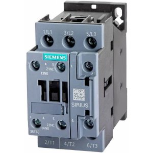 Контактор  3RT6025-1AP00, КОНТАКТОР, 7.5 КВТ 400 В AC-3 (17 A), S0, 1НО+1НЗ, УПР: 230В АС, 50 ГЦ, ВИНТОВЫЕ КЛЕММЫ