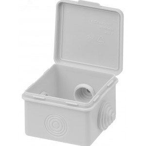 Распаячная коробка ОП 65х65х50мм, крышка, IP54, 4вх. инд. штрихкод SQ1401-0511