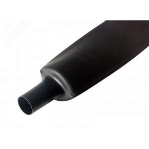 Трубка термоусадочная ТУТ нг 50,0/25,0 черная, термоусаживаемая трубка в метровой нарезке, не поддерживает горение