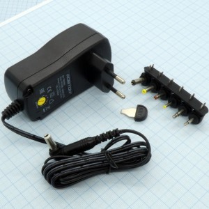 TN2250S, импульсный стабилизированный универсальный блок питания с набором разъёмов