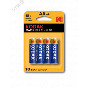 Батарейка MAX LR6-4BL [KAA-4 ] (80/400/17600) СТРОГО КРАТНО 4 шт Б0005120