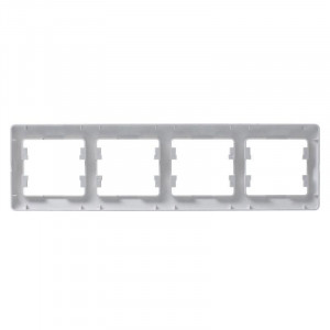 Рамка 4-м Glossa горизонт. алюм. SE GSL000304
