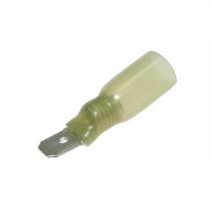 MDD5.5-250 HST YELLOW, Клемма ножевая изолированная MDD5.5-250 HST, желтая термоусадка