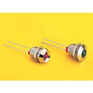 DX0998/RD, Светодиодные панельные индикаторы Chrome Pltd Bezel Red Indicator