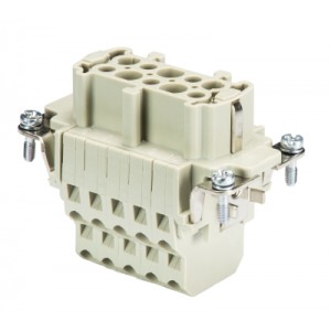 Розеточная контактная вставка 70.502.1053.0, Розеточная контактная вставка, двойная пружинная фиксация, 10 полюсов + PE, типоразмер 10B, 500V, 16A, сечение обслуживаемых проводников 0,14-2,5 мм кв, тип покрытия контактов: серебро,