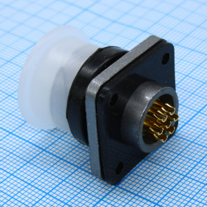 FQ14-7ZK-S, Блочная розетка, 7 контактов, S пластиковая крышка для блоч.