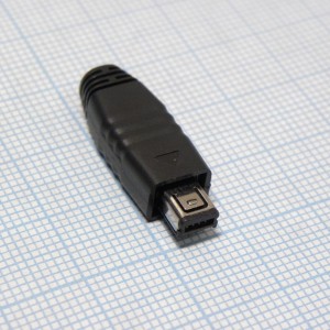 miniUSB 4AM, Разъем mini USB тип A вилка кабельная 4 конт.