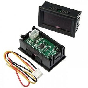 0-33,000VDC RED (45X26MM), Вольтметр DC 0-33В LED красный