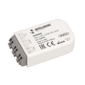INTELLIGENT ARLIGHT Диммер DALI-201-32W-DC-SUF (8-45V DC, 700mА) (INTELLIGENT ARLIGHT, IP20 Пластик, 3 года)