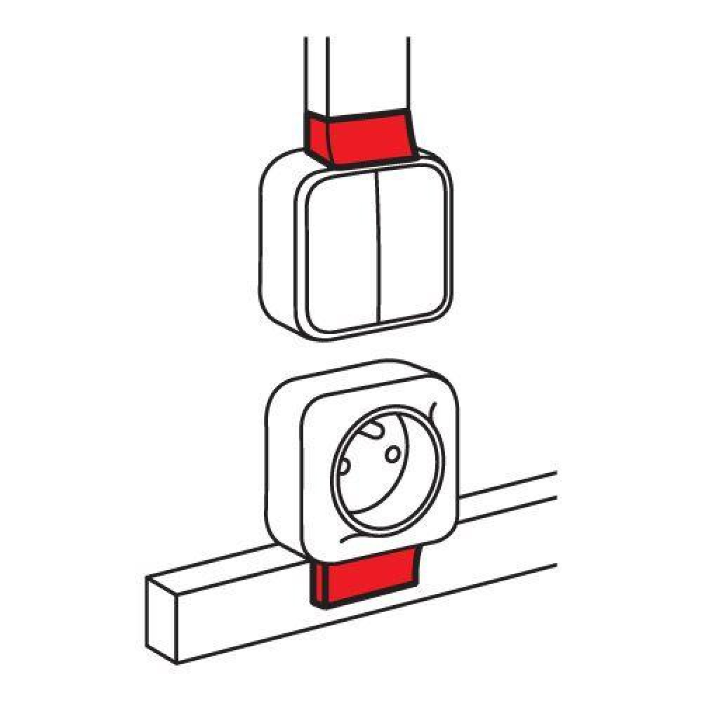Изображение товара Адаптер QUTEO к/к 40x16 METRA 638157 пластиковый белый надежное соединение