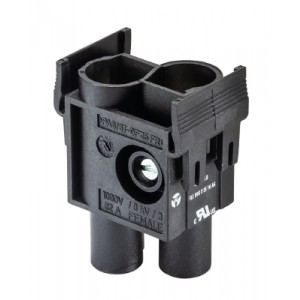 Розеточная контактная вставка FLE BUS 2 25 1K AG, Розеточная контактная вставка, винтовая фиксация, 2 полюса, типоразмер FLEX, 1000V, 82A, сечение обслуживаемых проводников 10-25 мм кв, тип покрытия контактов: серебро