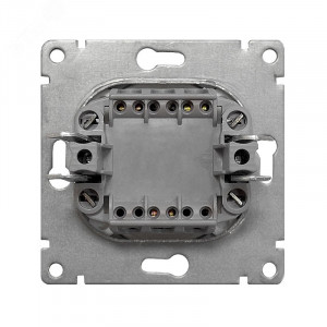 Выключатель двухклавишный UNIVersal серия Афина , с/у, 10А, 220В, механизм, белый (еврослот) A0023