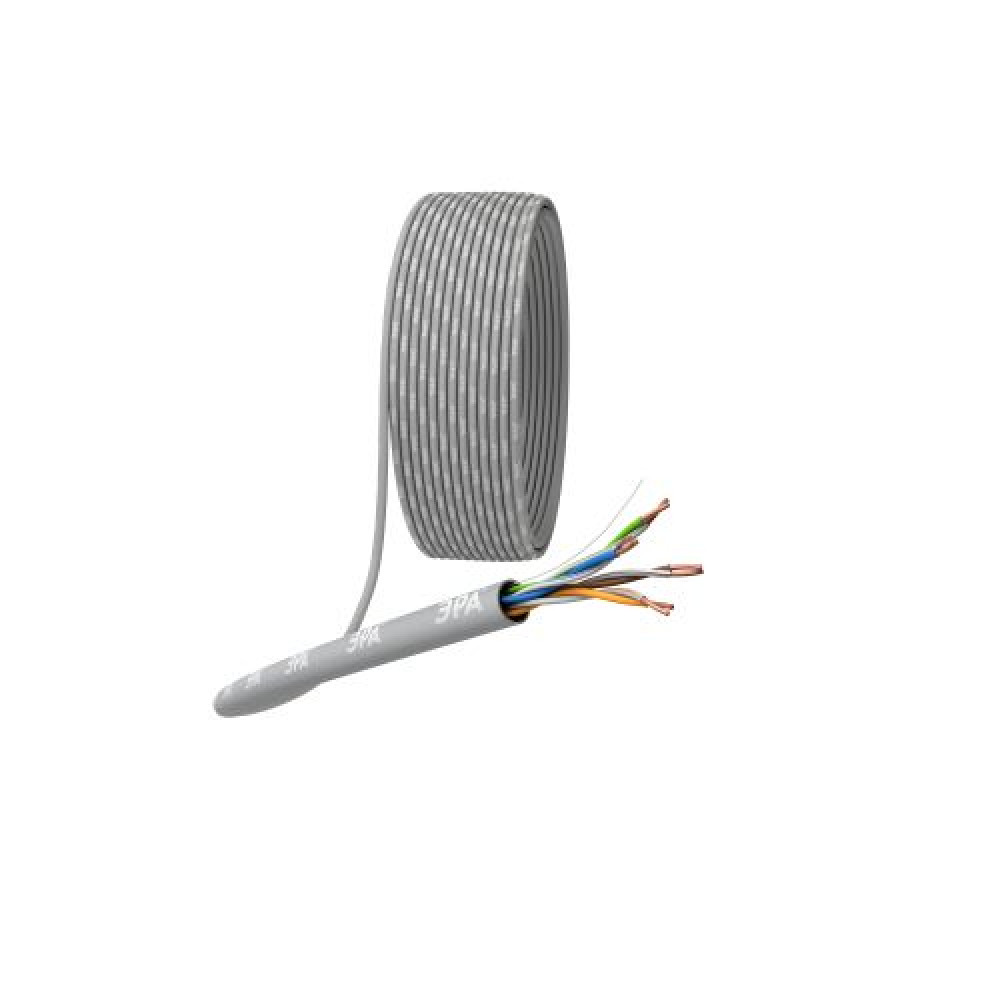 Изображение товара Кабель витая пара U/UTP кат 5E 4х2х24AWG серый 305м Эра
