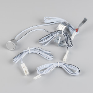 Диммер SR-NAVE-RECESSED-R18-SL (12-24V, 48-96W, M-FC) 046131, Питание/рабочее напряжение DC 12-24 В, максимальный ток 4 А на канал, 1 канал, максимальная мощность 48-96 Вт. реагирует на прикосновение к кнопке, короткое нажатие - вкл/выкл, долгое нажатие диммирует яркость, запоминает последнюю настройку. Длина кабеля