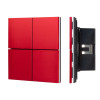 INTELLIGENT ARLIGHT Кнопочная панель KNX-304-23-IN Rose Red (BUS, Frameless) 039664